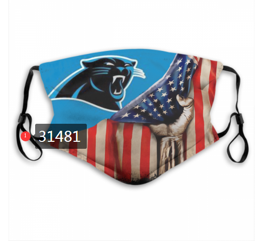 NFL 2020 Carolina Panthers 105 Dust mask with filter->nfl dust mask->Sports Accessory